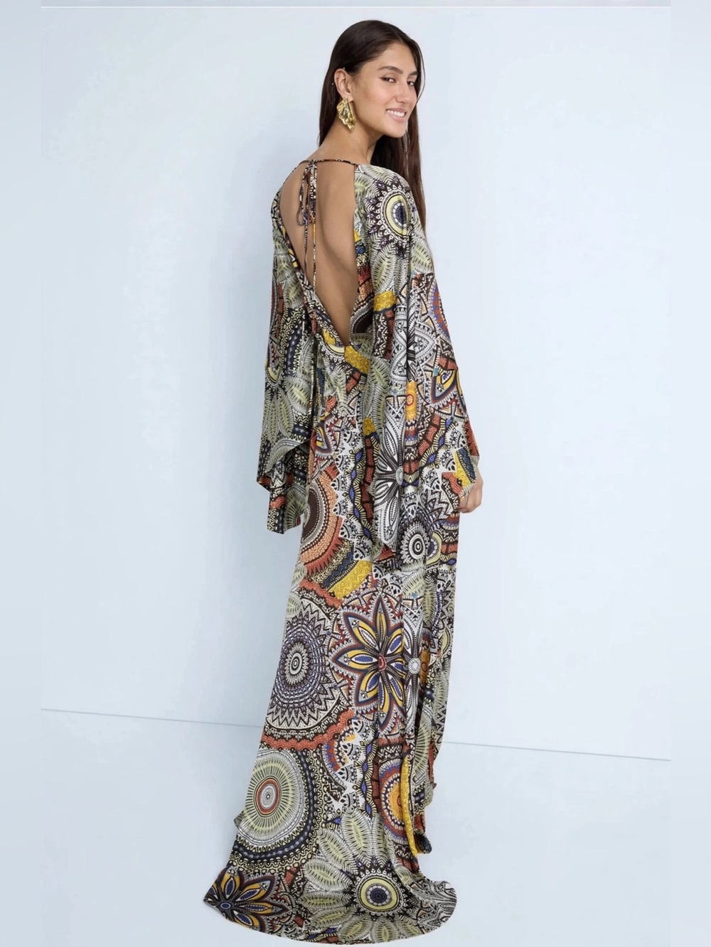 Alexis Sorano Dress Bohemian Paisley Print Maxi Dress in Multicolor size Medium. - Picture 8 of 16